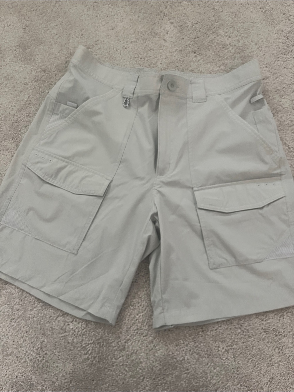 Columbia Light Gray Men's Cargo Shorts